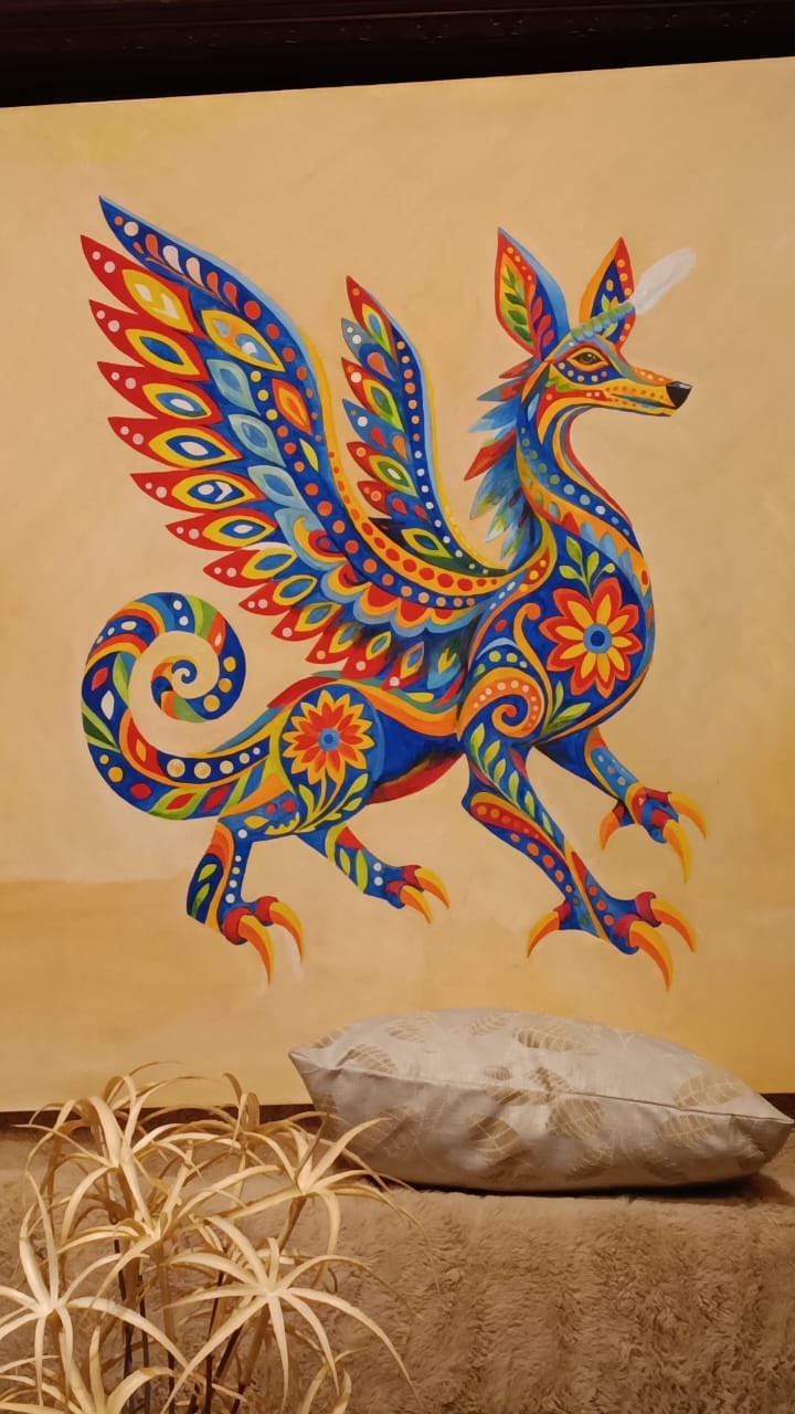 El alebrije completo, antes del fondo negro
