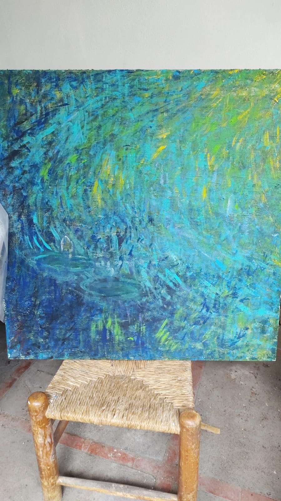 The underpainting: water before the lilies